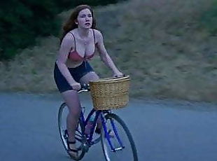 Annalise Basso riding a bike
